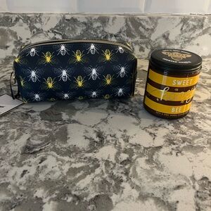 Bee gift set! Dabney Lee Pouch and Bath & Body Works Beeswax Candle